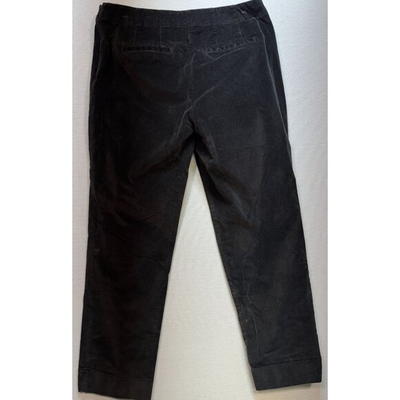 J. Jill Women's Corduroy Career Office Pull On Pants Stretch Size 8 Petite Black - Picture 2 of 12